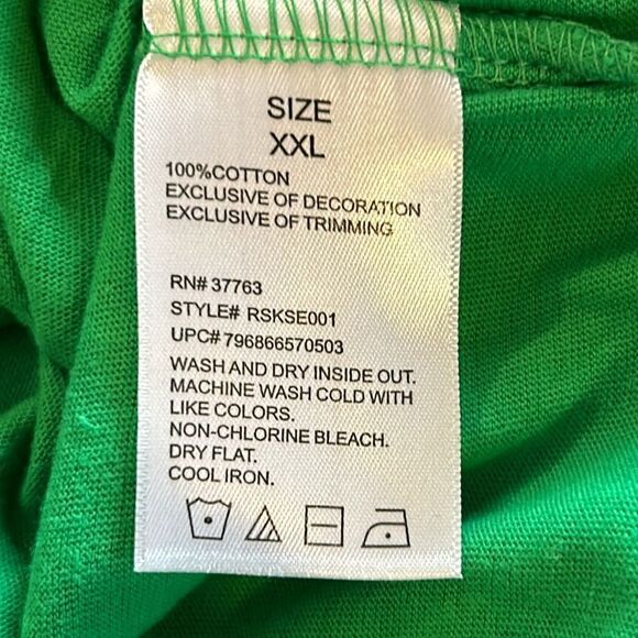 NEW Rafaella Short Sleeve Green V Neck Top - Picture 6 of 6